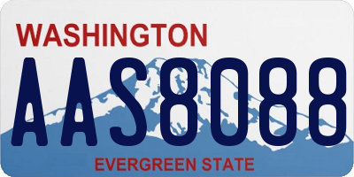 WA license plate AAS8088