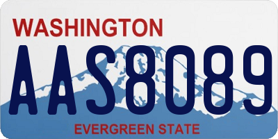 WA license plate AAS8089