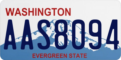WA license plate AAS8094