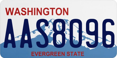 WA license plate AAS8096