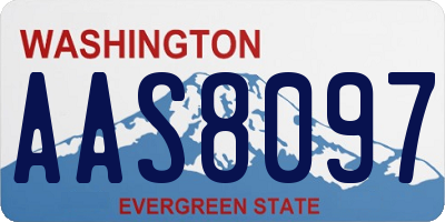 WA license plate AAS8097