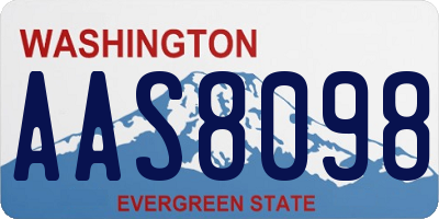 WA license plate AAS8098