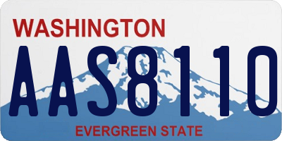 WA license plate AAS8110