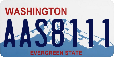 WA license plate AAS8111