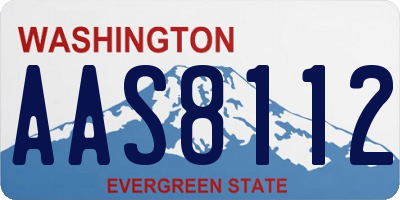 WA license plate AAS8112