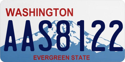 WA license plate AAS8122