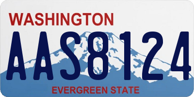 WA license plate AAS8124