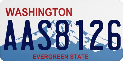 WA license plate AAS8126