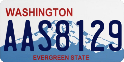 WA license plate AAS8129