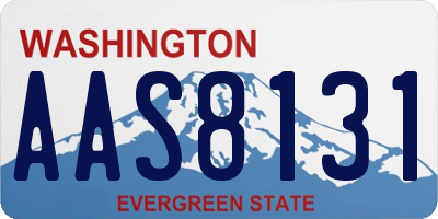 WA license plate AAS8131
