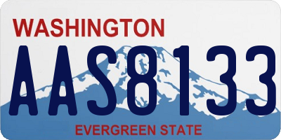 WA license plate AAS8133