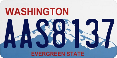 WA license plate AAS8137