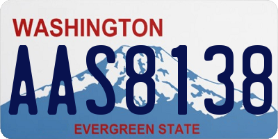 WA license plate AAS8138