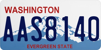 WA license plate AAS8140