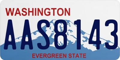 WA license plate AAS8143
