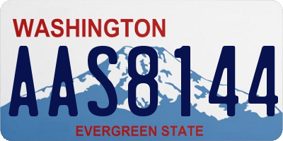 WA license plate AAS8144