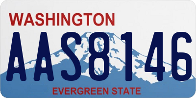 WA license plate AAS8146