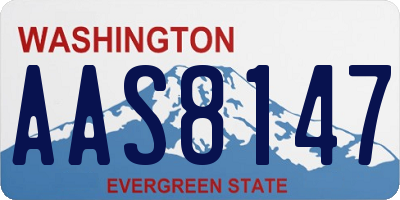 WA license plate AAS8147