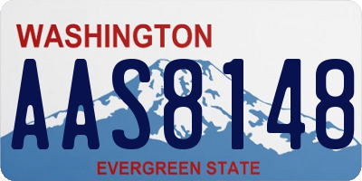 WA license plate AAS8148