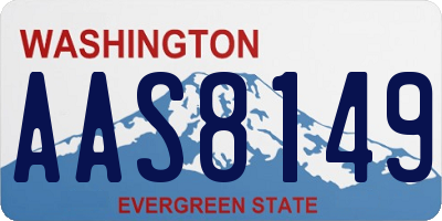 WA license plate AAS8149