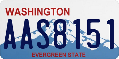 WA license plate AAS8151
