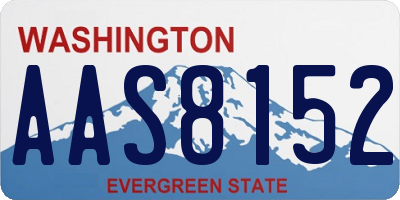 WA license plate AAS8152