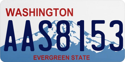 WA license plate AAS8153