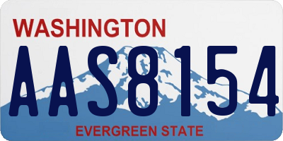 WA license plate AAS8154