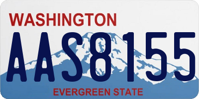 WA license plate AAS8155