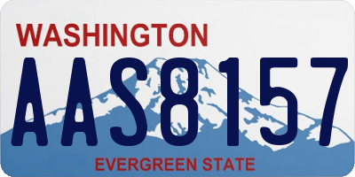 WA license plate AAS8157