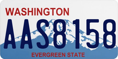 WA license plate AAS8158