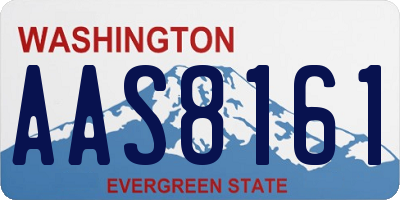 WA license plate AAS8161
