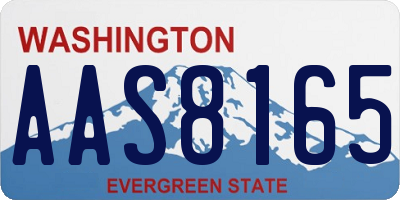 WA license plate AAS8165