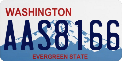 WA license plate AAS8166