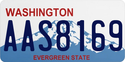 WA license plate AAS8169
