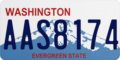 WA license plate AAS8174