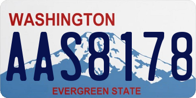 WA license plate AAS8178
