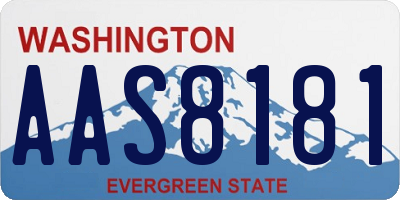 WA license plate AAS8181