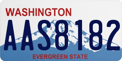 WA license plate AAS8182