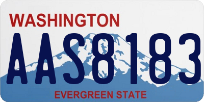 WA license plate AAS8183