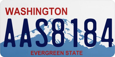WA license plate AAS8184
