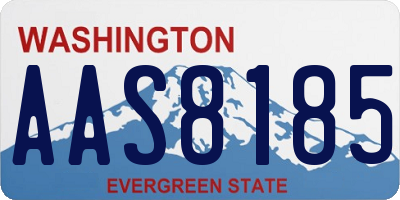 WA license plate AAS8185
