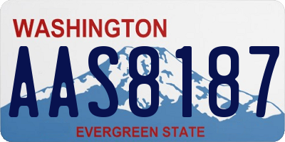 WA license plate AAS8187