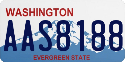 WA license plate AAS8188
