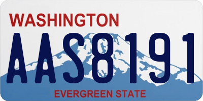 WA license plate AAS8191