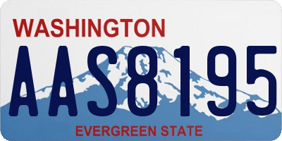 WA license plate AAS8195