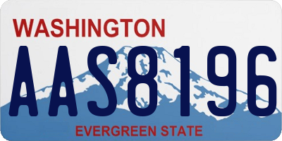 WA license plate AAS8196
