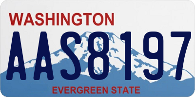 WA license plate AAS8197
