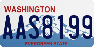 WA license plate AAS8199