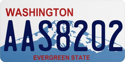 WA license plate AAS8202